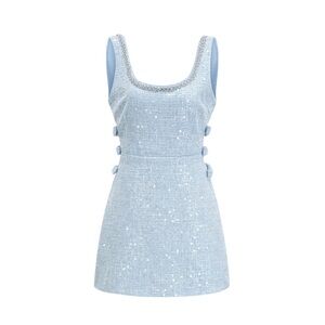 Mason blue tweed sequined mini dress. XS New with Tag